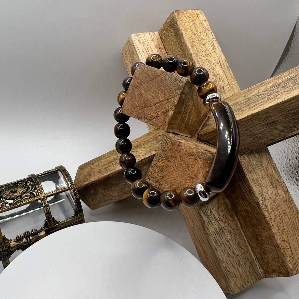 Healing Stone Stretch Bracelet Natural Tigers‎ Eye Bracelet NEW